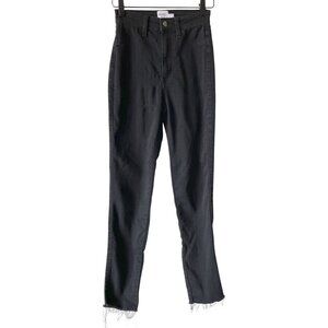 Princess Polly Distressed High Rise Jeggings Jeans Black Stretch Pants Size 2